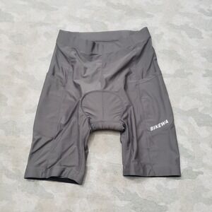BIKEWA Cycling Shorts Mens Medium Gray 4D Padded Pull On Cycling Bike